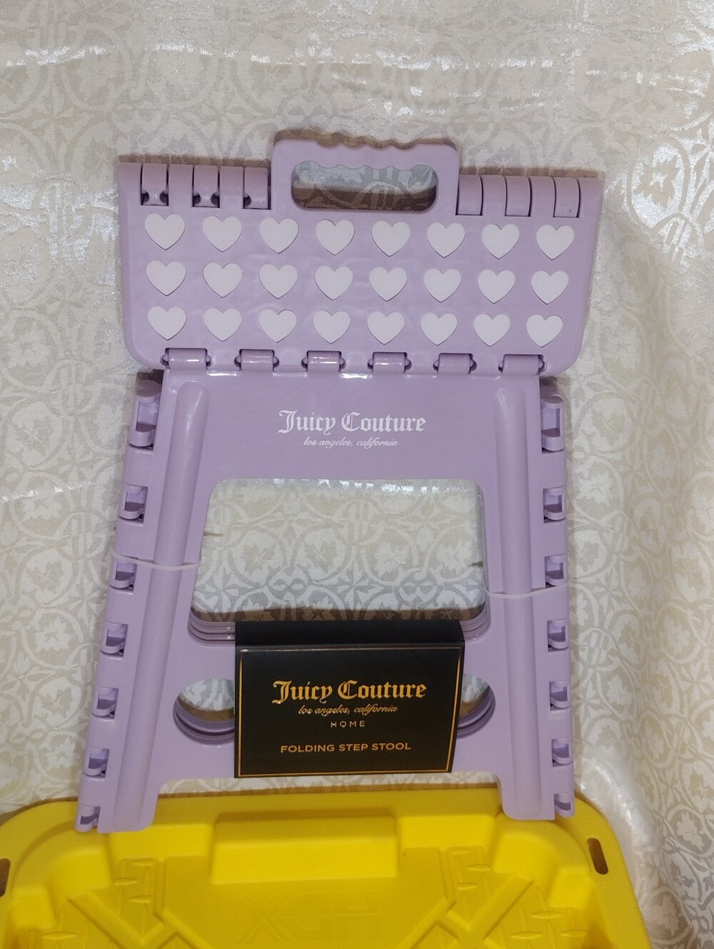 JUICY COUTURE FOLDING STEP STOOL  JUICY COUTURE PURPLE STEP STOOL BIG STEP STOOL